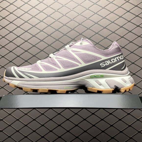 Salomon XT-6 Sneakers in Quail / Plum Kitten / Vanilla Ice